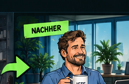 Herr Berger entspannt bei planbarer IT